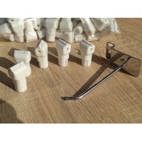 Стоплок на гачок d4мм (білий)